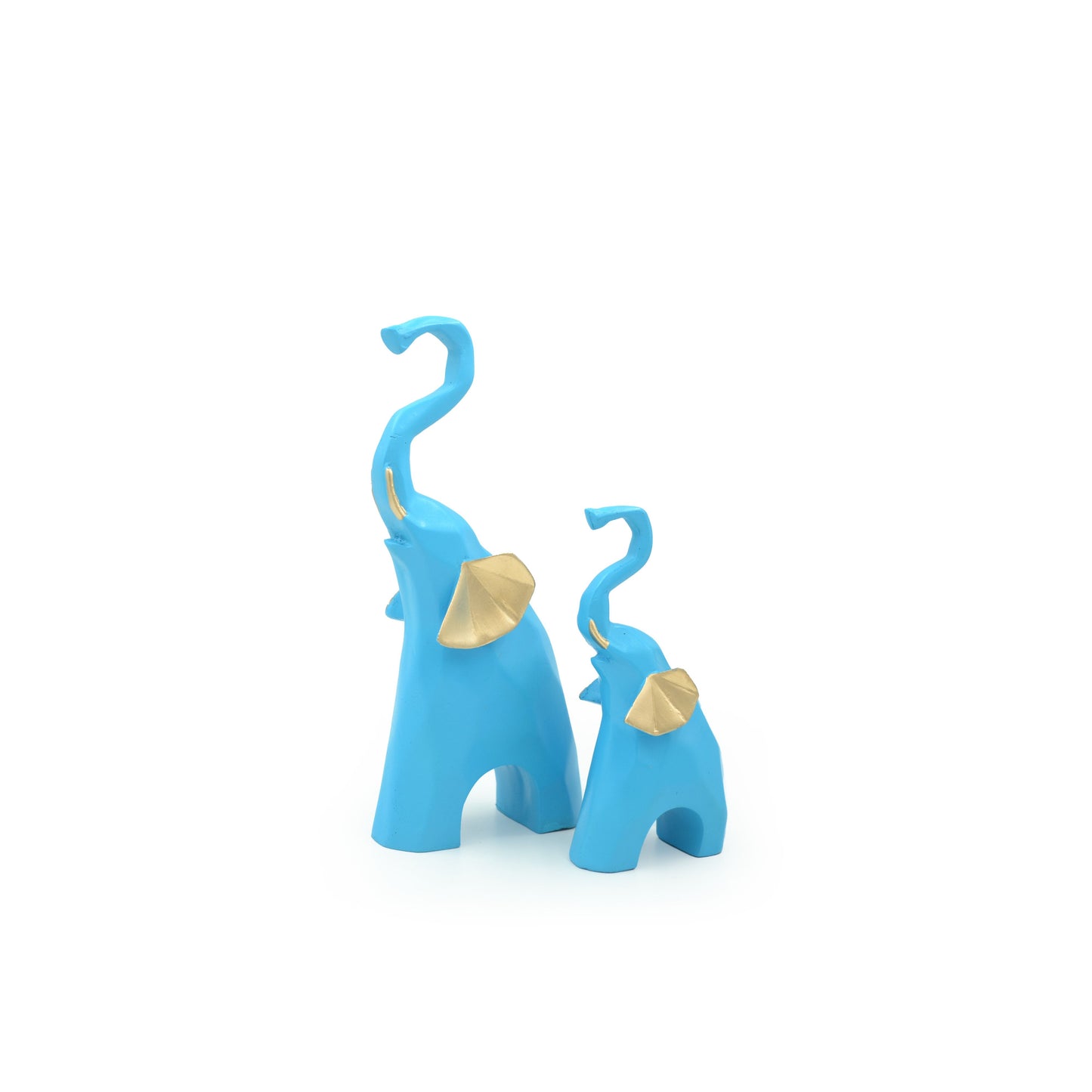 Handcrafted Polyresin Elephant Statues for Home Decoration | Office Desk Decoration | Living Room Decoration - Blue