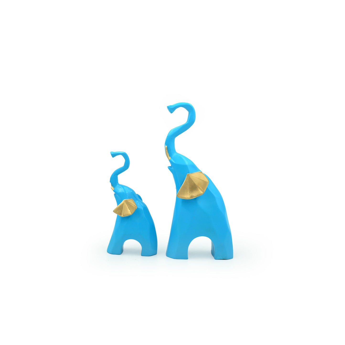 Handcrafted Polyresin Elephant Statues for Home Decoration | Office Desk Decoration | Living Room Decoration - Blue