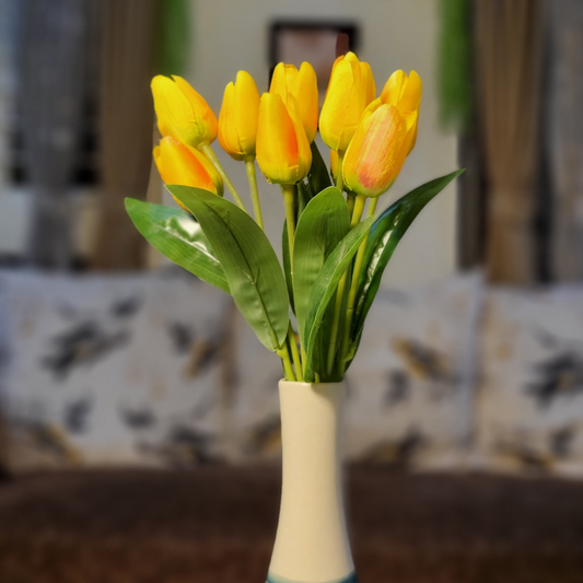 Artificial Tulip Flower Yellow (Bunch Of 2).