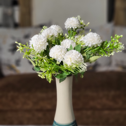 Artificial Chrysanthemum Flower White (Bunch Of 2).