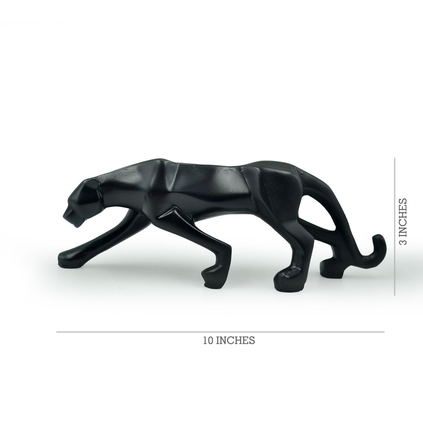 Handcrafted Polyresin Black Panther for Home Decoration | Office Desk Decoration | Living Room Decoration - Black