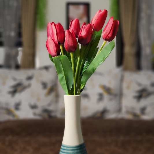 Artificial Tulip Flower Red (Bunch Of 2).