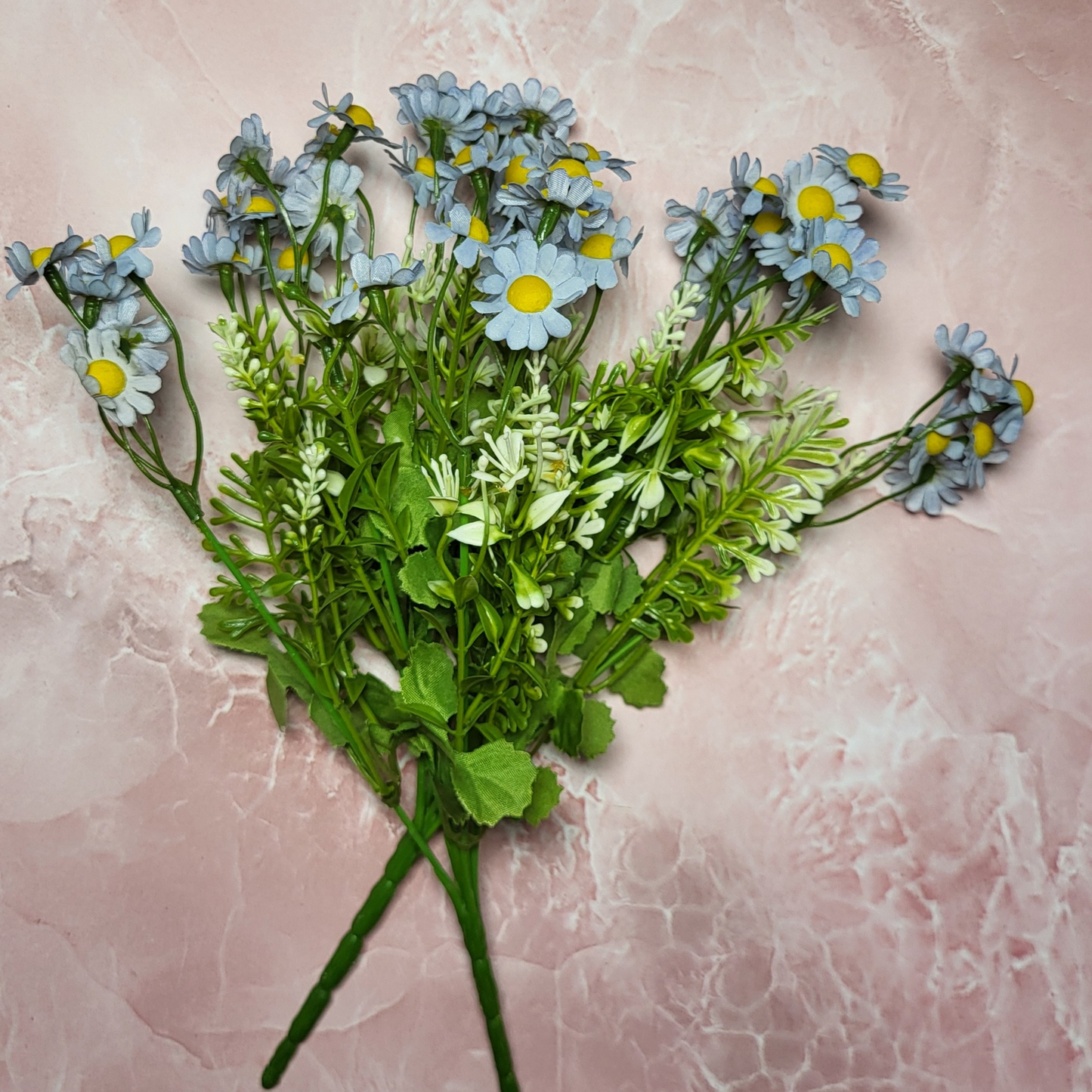 Artificial Daisy Flower Sky Blue (Bunch Of 2).