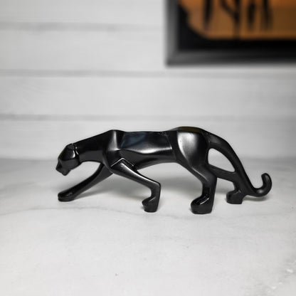 Handcrafted Polyresin Black Panther for Home Decoration | Office Desk Decoration | Living Room Decoration - Black