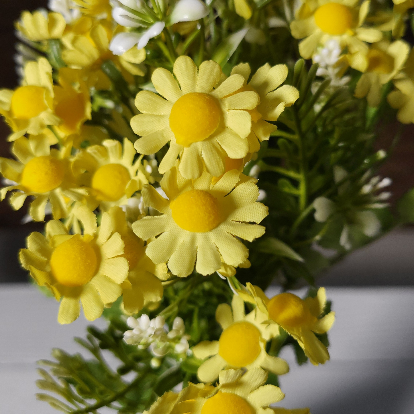 Artificial Daisy Flower Light Yellow (Bunch Of 2).