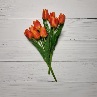 Artificial Tulip Flower Orange (Bunch Of 2).